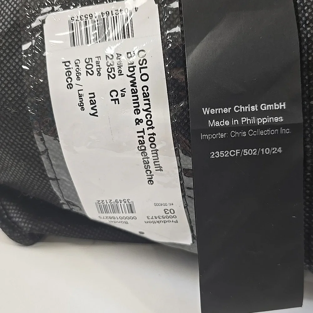 Werner‎ Christ Baby Winter Footmuff OSLO Carrycot Sheepskin LUXE Line NAVY